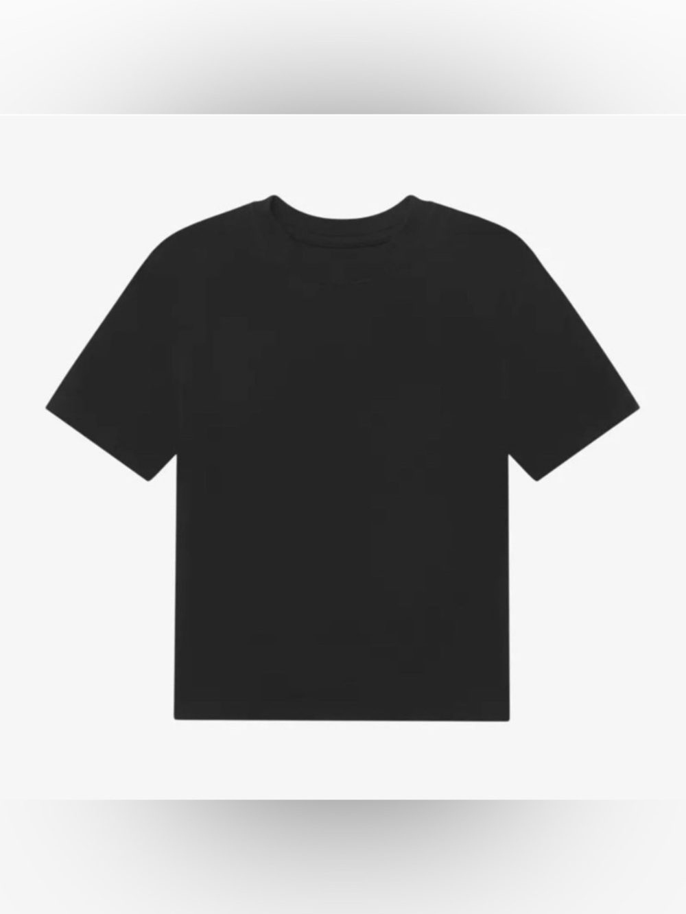 khy fitted short sleeve black tee shirt crop top